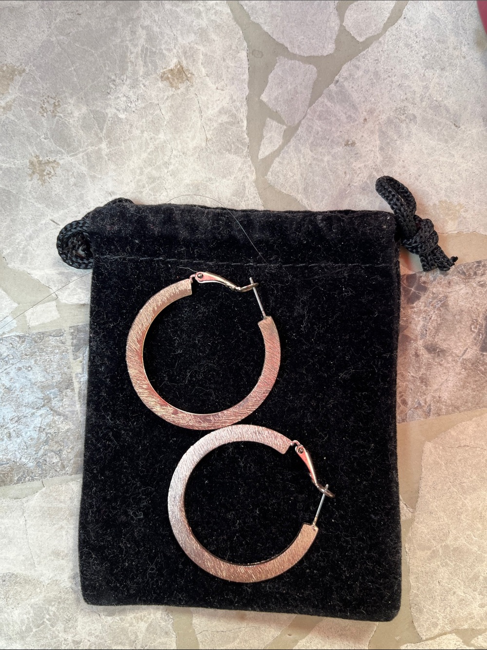 Macy's Rose Gold-Tone Textured Hoop Earrings
